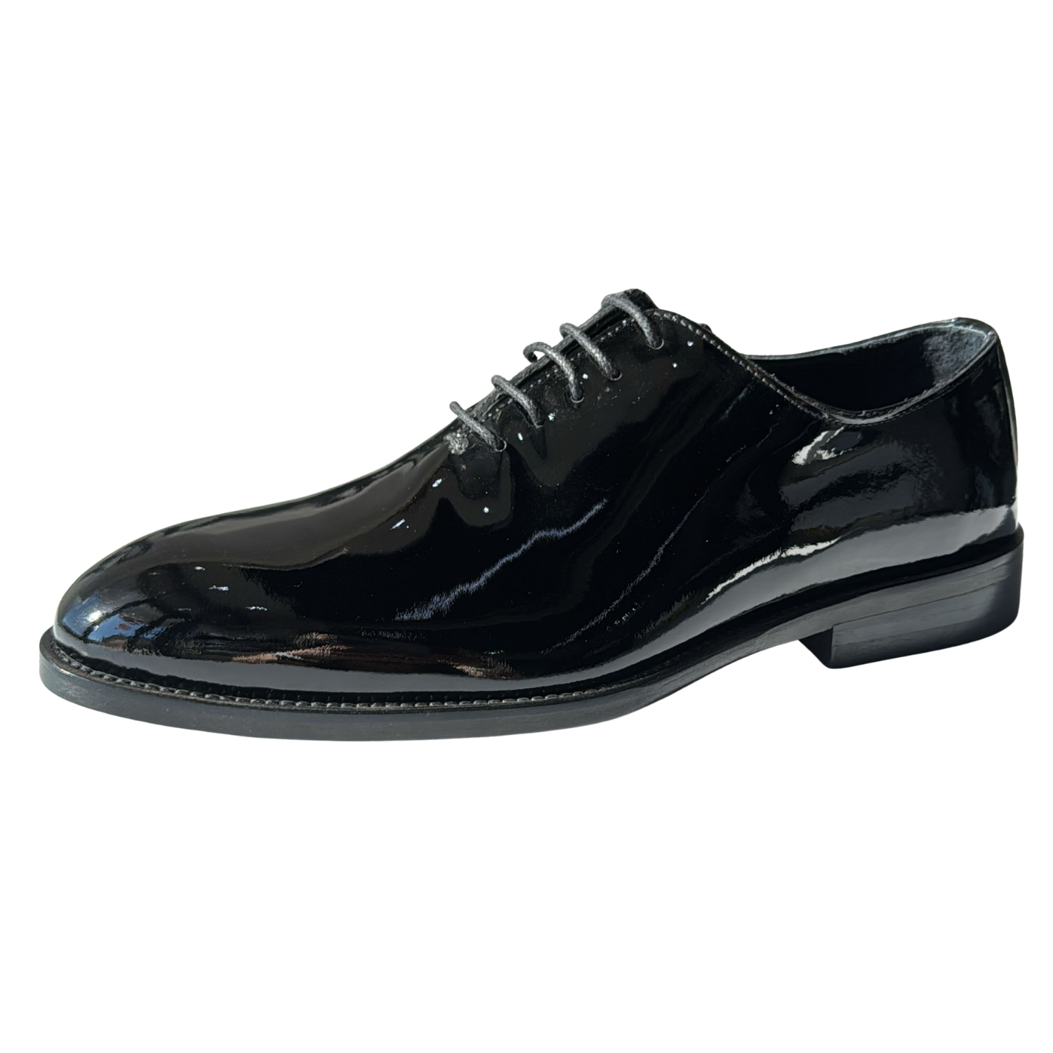 Pantof elegant bărbat piele naturală - negru lac 1038