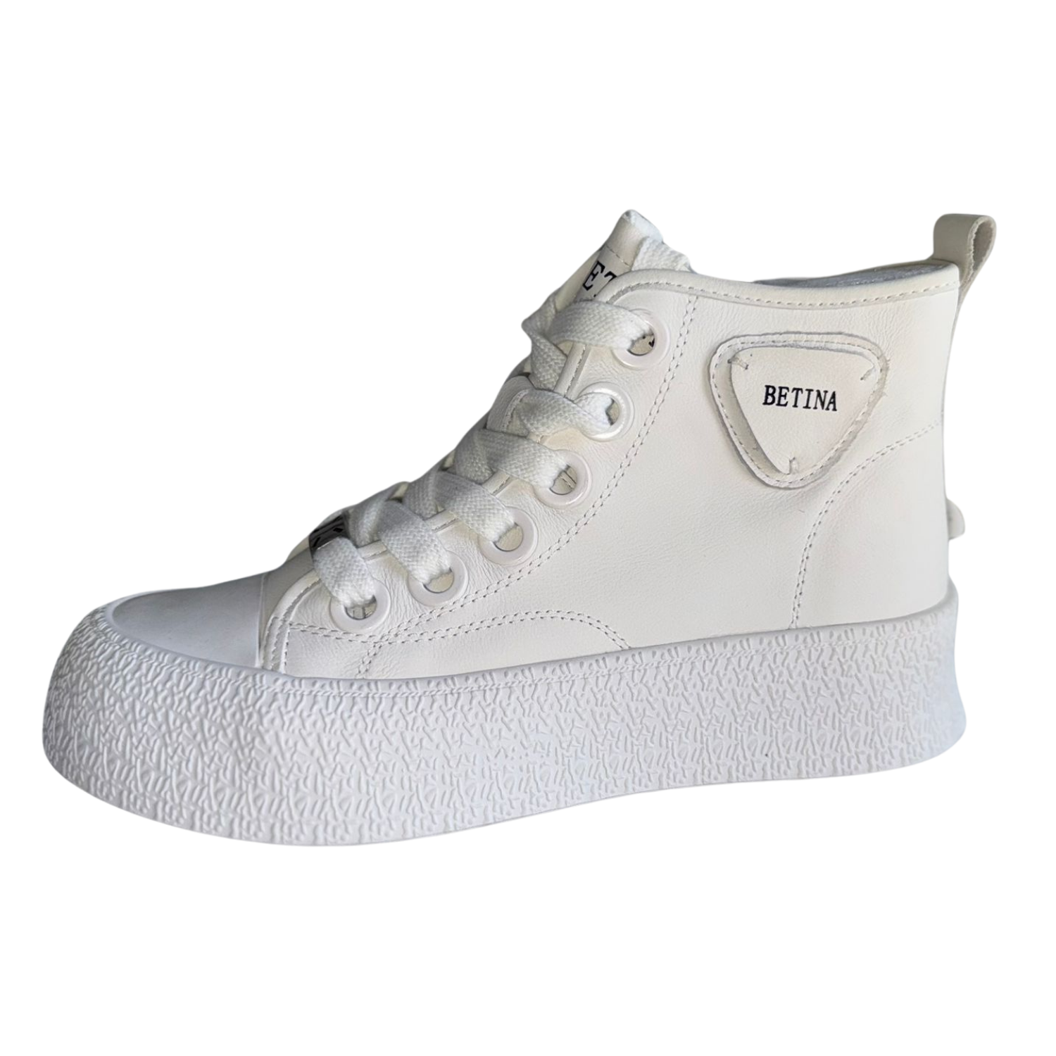 Ghete sport damă piele, alb, cod 2A61-8