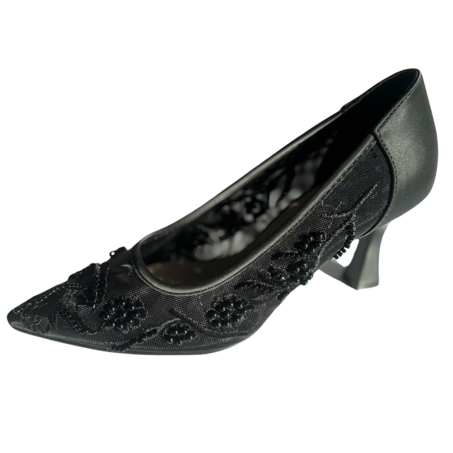 Pantof damă elegant negru dantela, cod 088