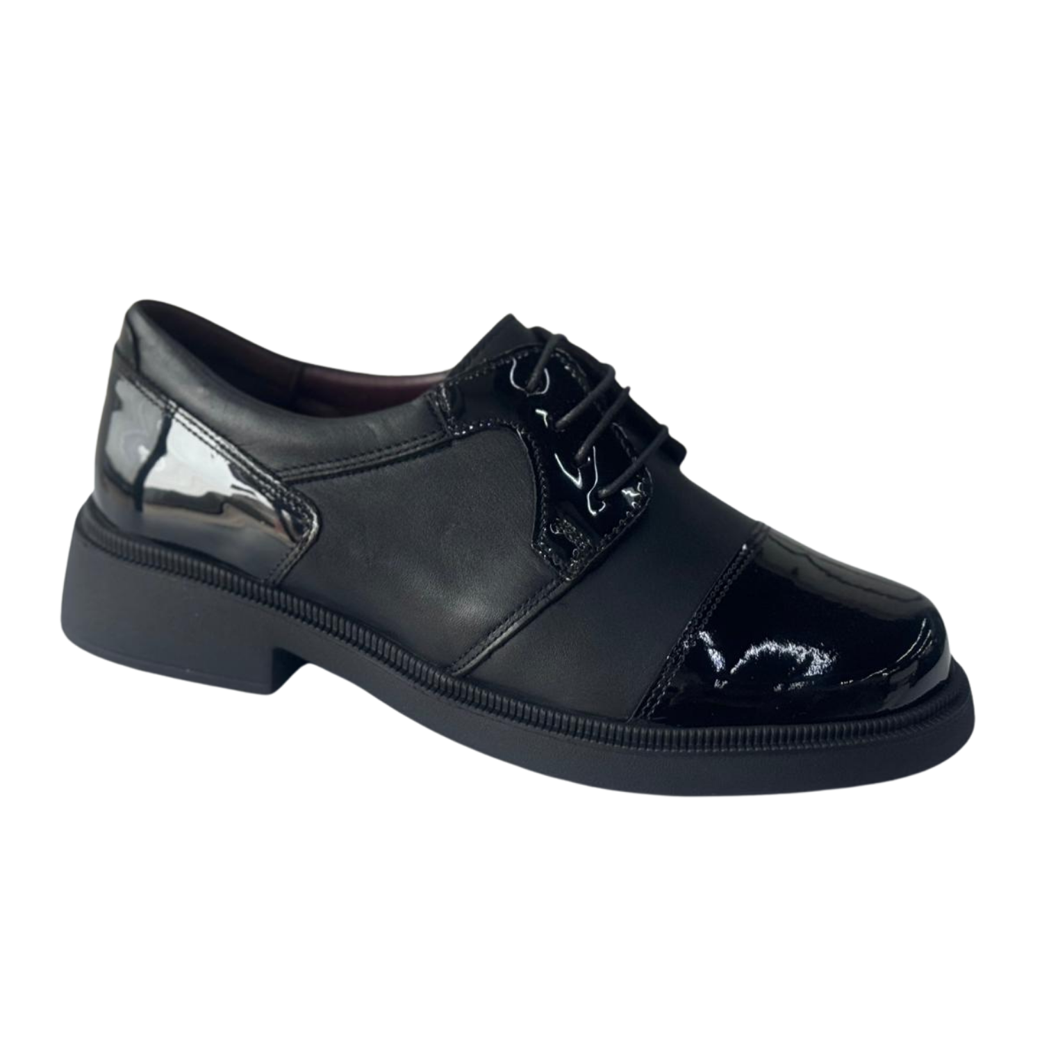Pantof damă piele naturală, negru, cod 15639