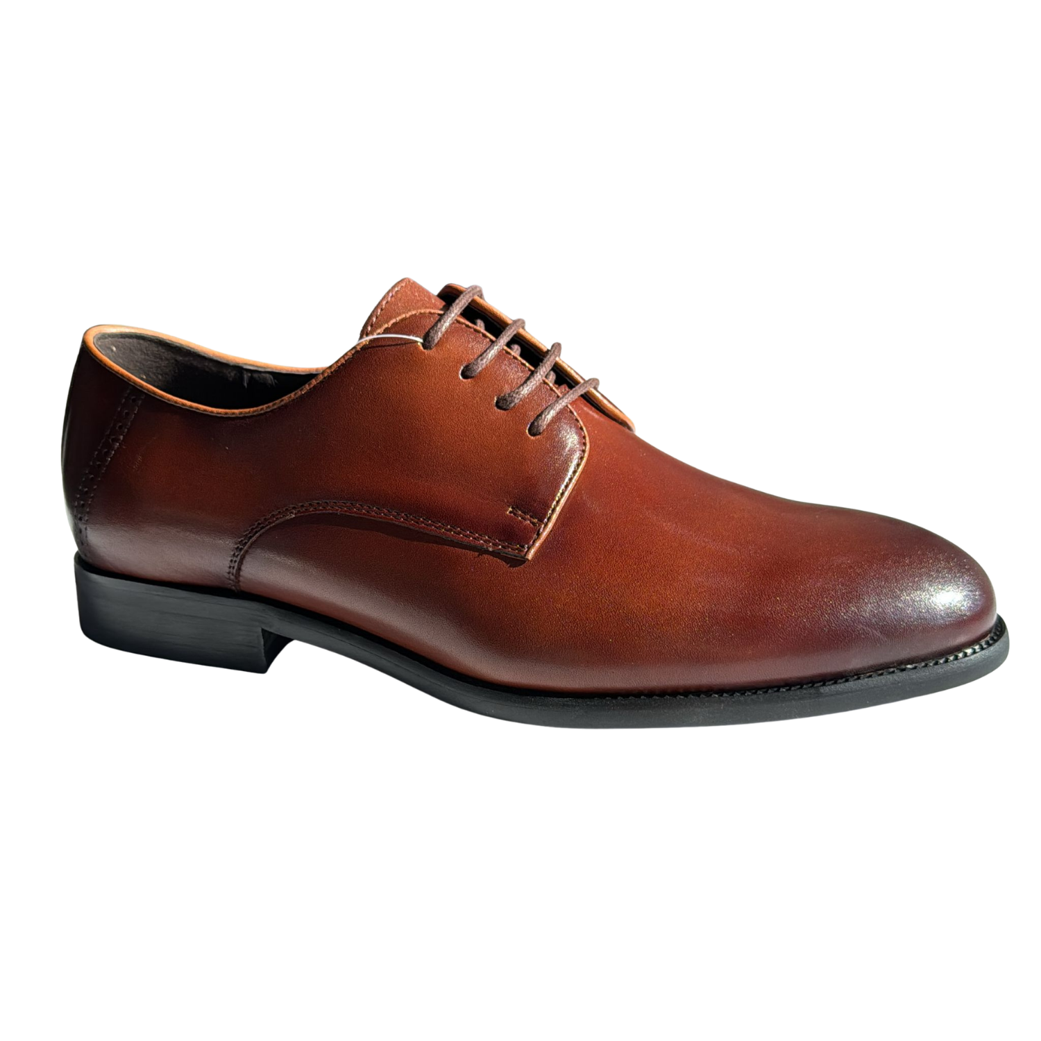 Pantof elegant bărbat piele naturală maro coniac F1038292