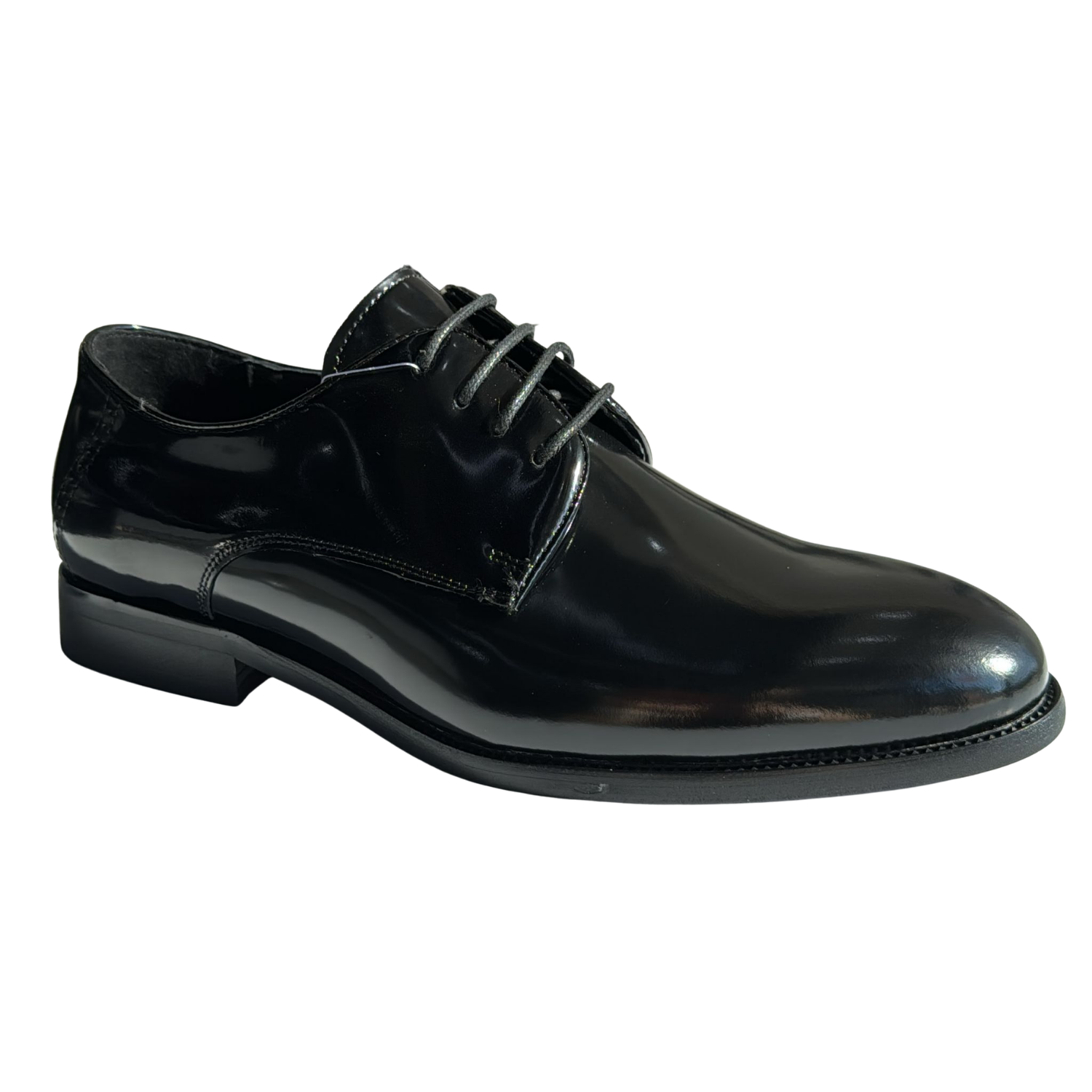 Pantof elegant bărbat piele naturală negru lac F1038292