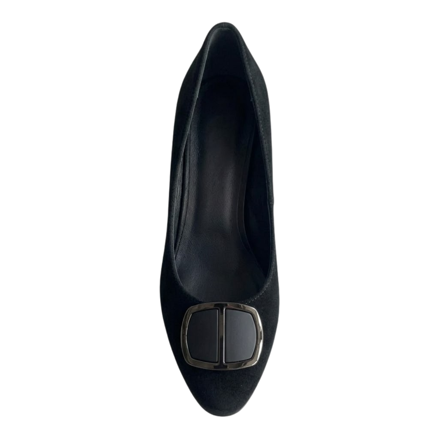 Pantof damă, piele întoarsă, negru, cod BSCW2649-1