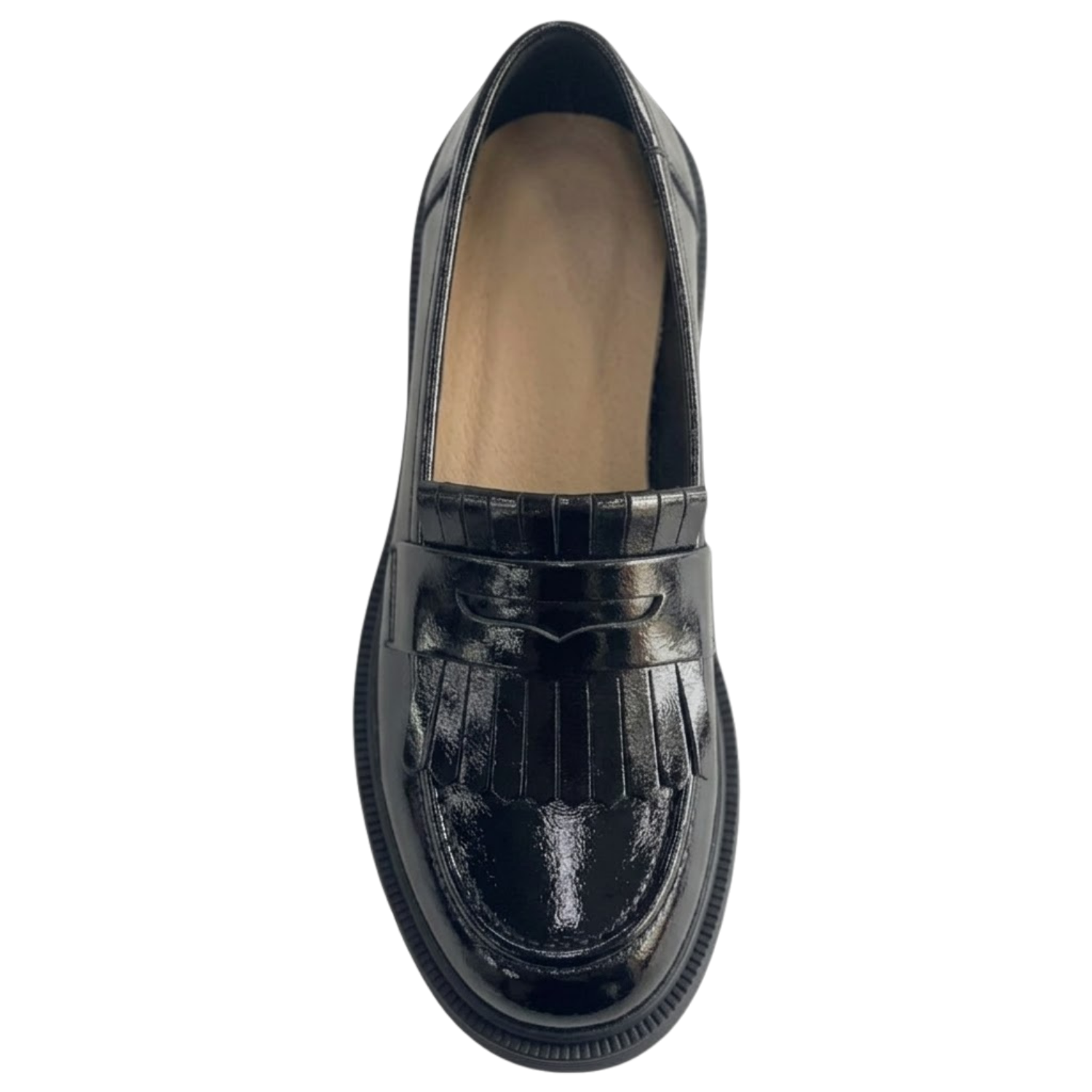 Pantof damă, negru lac, piele, cod Q8971