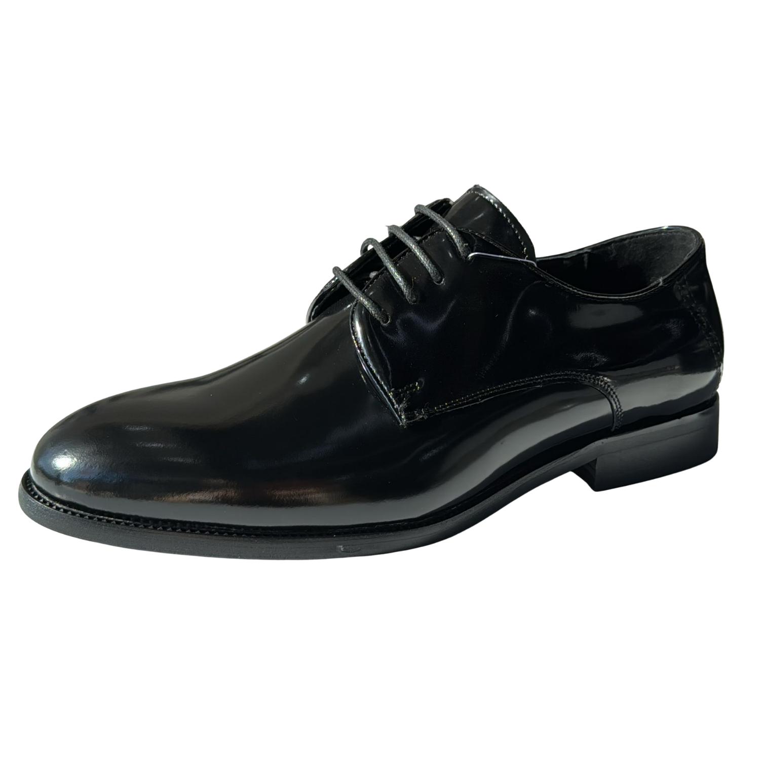Pantof elegant bărbat piele naturală negru lac F1038292