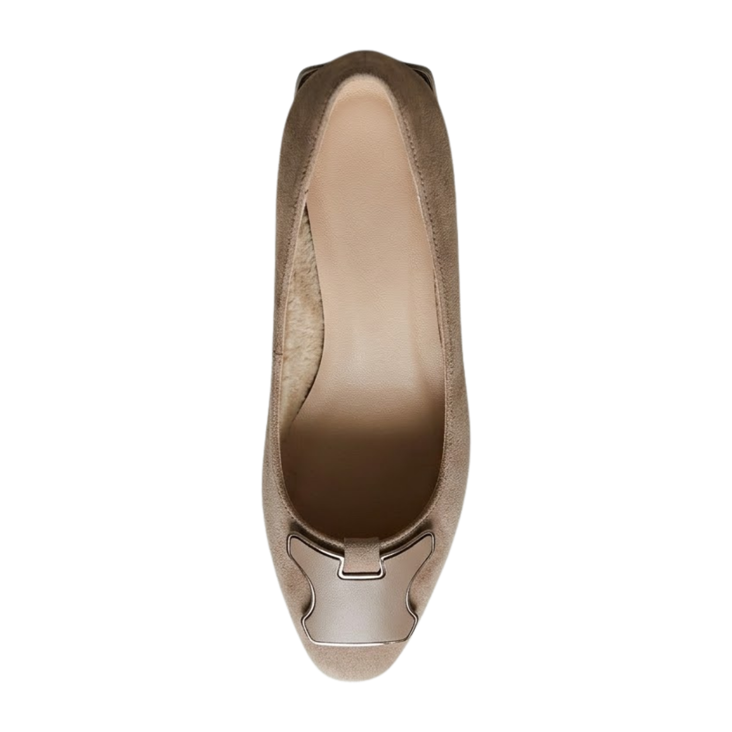 Pantof damă, piele întoarsă, bej, cod BSCW2649-2