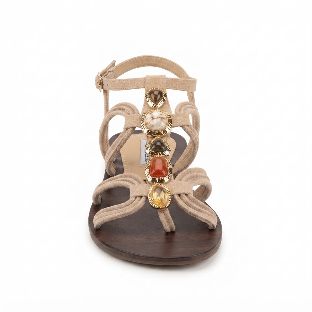 Sandale de Damă Elegante cu Pietre Decorative cod J0267