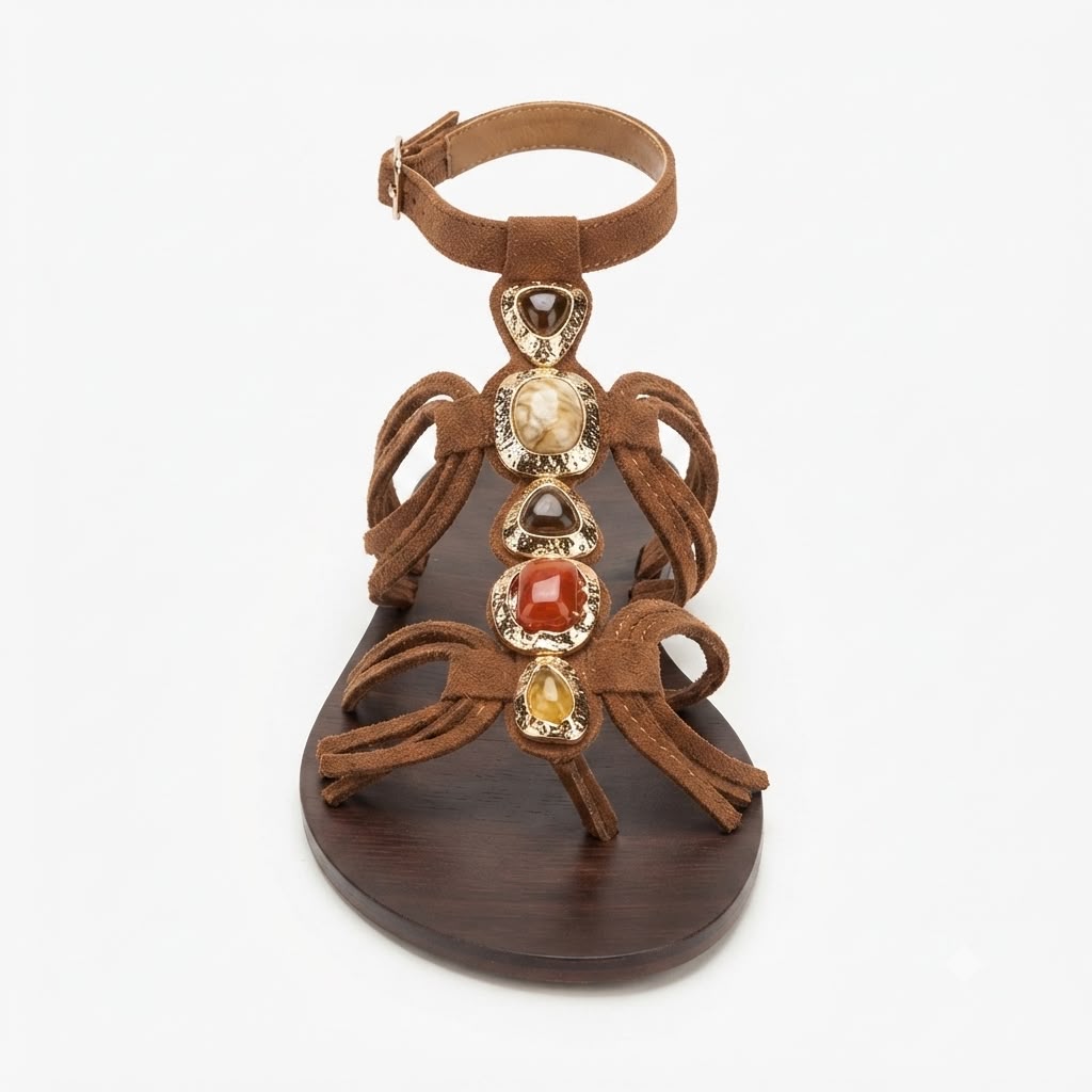 Sandale de Damă Elegante cu Pietre Decorative cod J0267-1