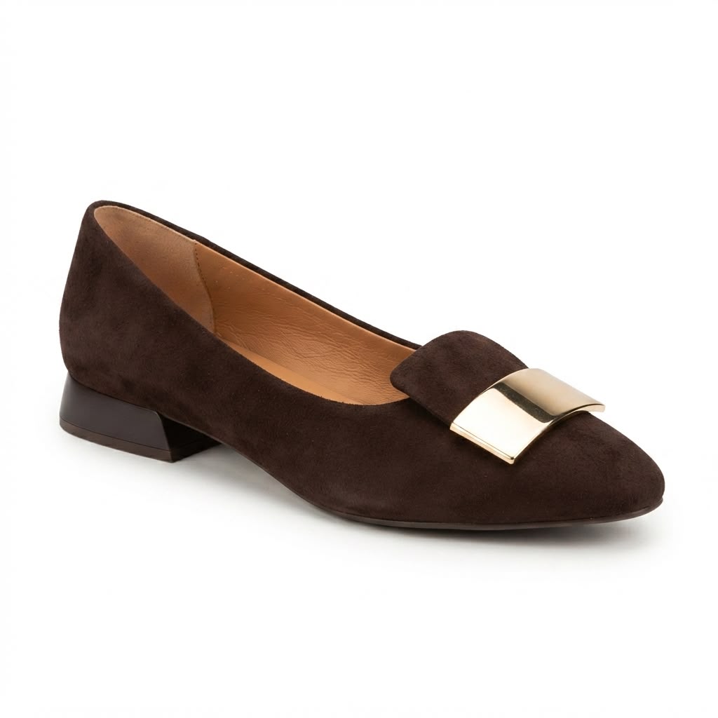 Pantofi Damă Eleganti „Kordel” din Piele Naturală Întoarsă cod 3120