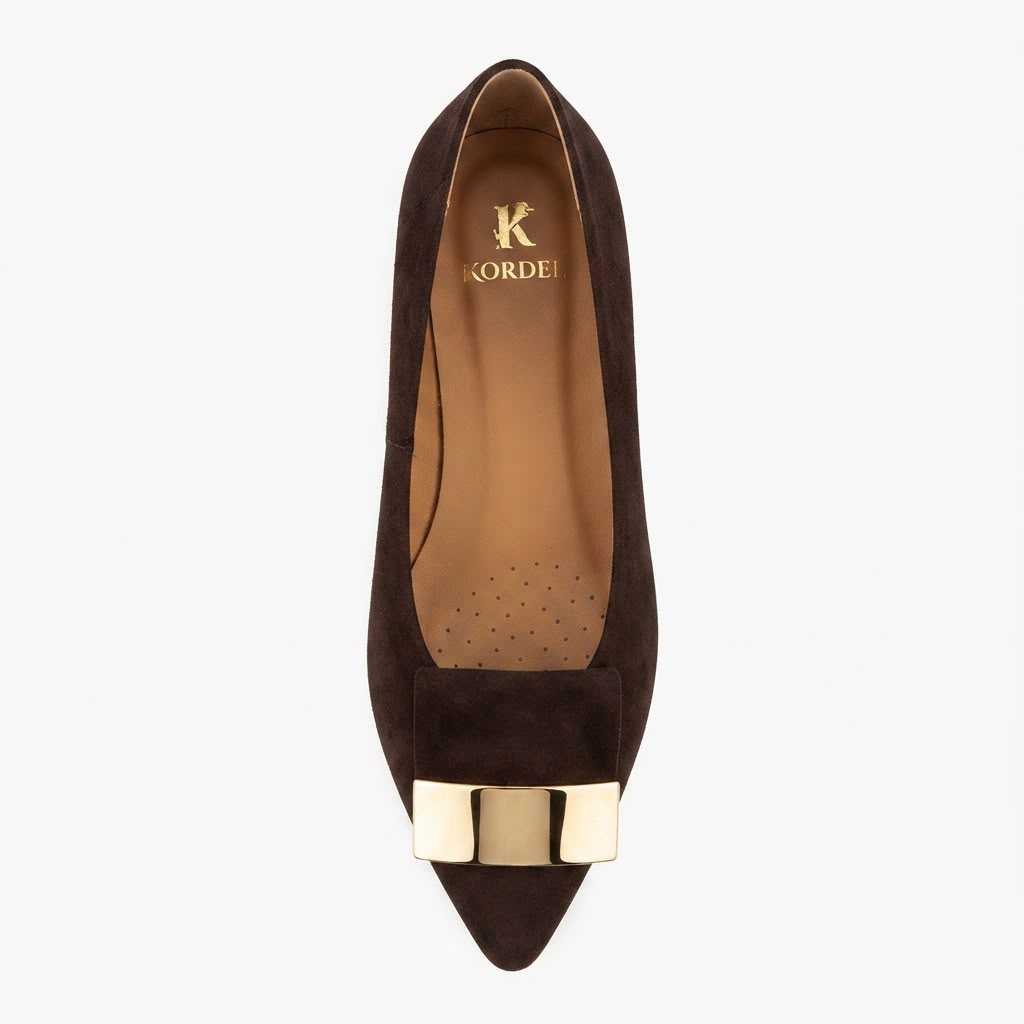 Pantofi Damă Eleganti „Kordel” din Piele Naturală Întoarsă cod 3120