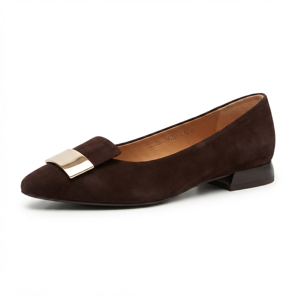 Pantofi Damă Eleganti „Kordel” din Piele Naturală Întoarsă cod 3120
