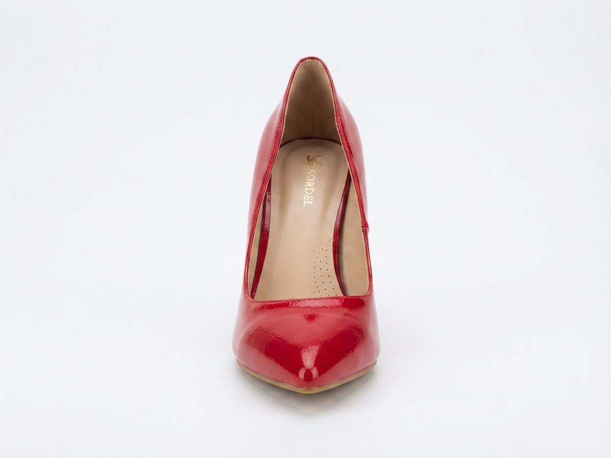Pantofi Damă Stiletto „KORDEL” din Piele Naturală Lăcuită Cod 2962