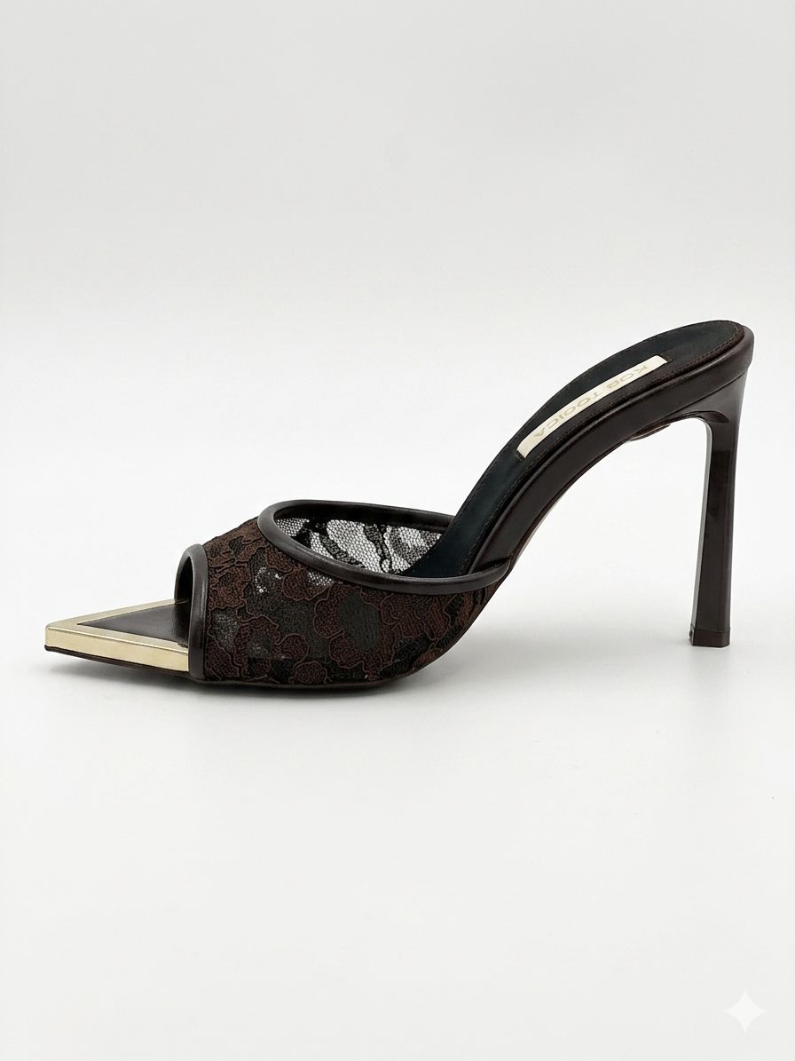 Papuc elegant dantela dama cod -6