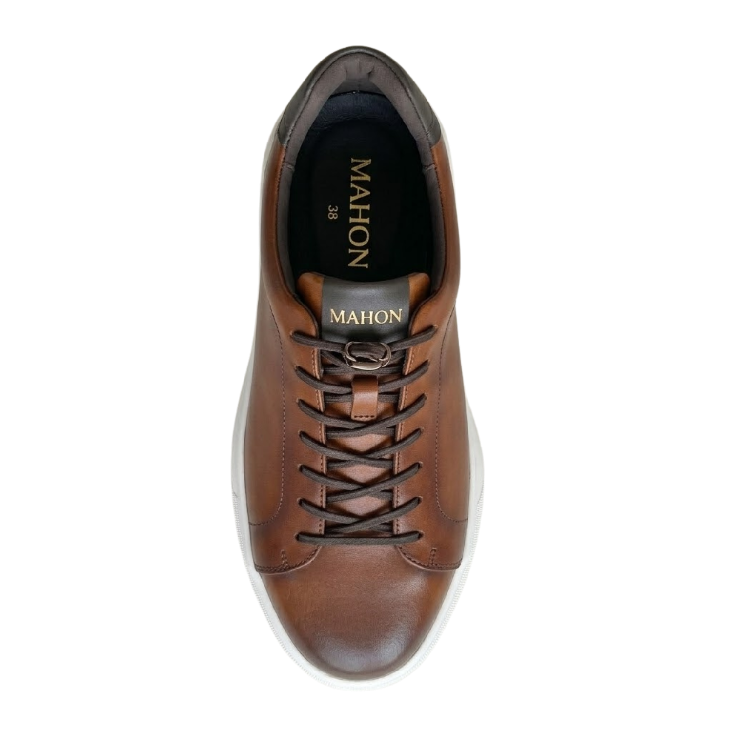 Pantofi sport bărbat piele, maro coniac, cod F172472